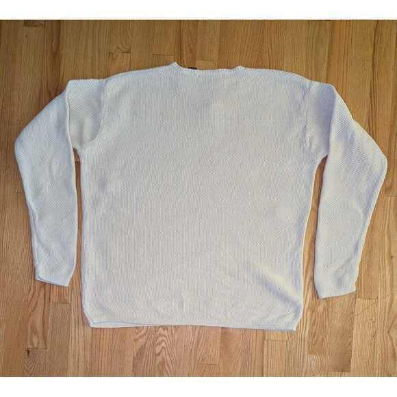 Vintage Structure Mens Medium Ramie Cotton Textured Knit sweater Hong Kong - Picture 6 of 8
